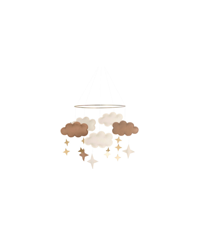 Baby Bello Mobilé Wolken `Natural Camel´