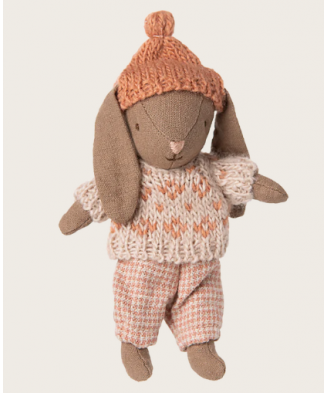 Maileg Winterhase, braun rosa